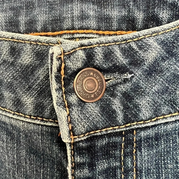 GAP Jeans Curvy Flare Medium Wash Denim 6 L Dark Rustic Indigo 8.25” rise - Picture 4 of 12